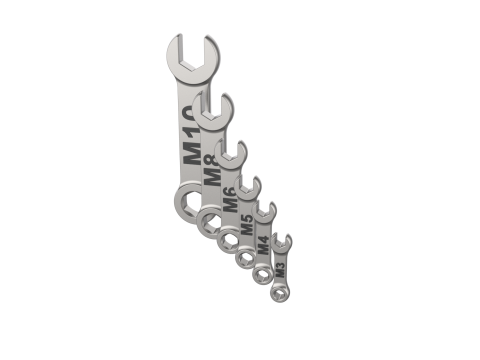 Combination Spanner Set Modèles 3D en vedette