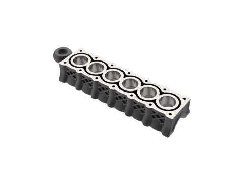 Inline 6 Cylinder Engine Block Keychain Modèles 3D en vedette
