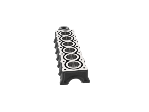 Inline 6 Cylinder Engine Block Keychain Modèles 3D en vedette