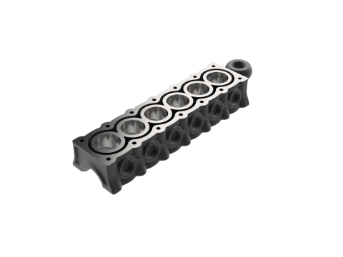 Inline 6 Cylinder Engine Block Keychain Modèles 3D en vedette