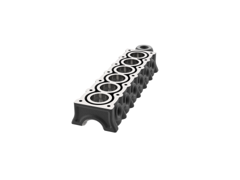Inline 6 Cylinder Engine Block Keychain Modèles 3D en vedette