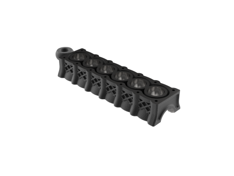 Inline 6 Cylinder Engine Block Keychain Modèles 3D en vedette