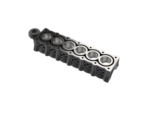 Inline 6 Cylinder Engine Block Keychain Modèles 3D en vedette