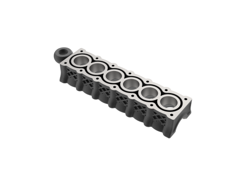 Inline 6 Cylinder Engine Block Keychain Modèles 3D en vedette