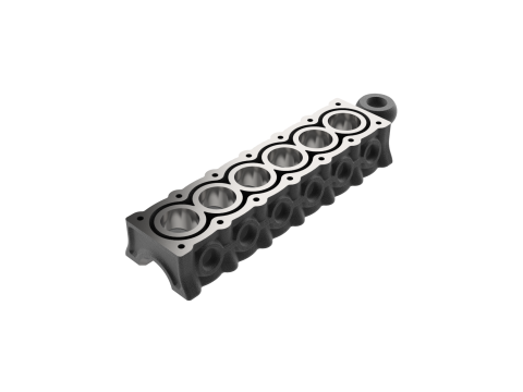 Inline 6 Cylinder Engine Block Keychain Modèles 3D en vedette