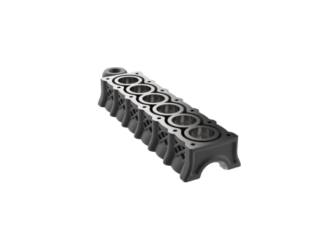 Inline 6 Cylinder Engine Block Keychain Modèles 3D en vedette