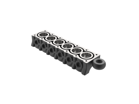Inline 6 Cylinder Engine Block Keychain Modèles 3D en vedette