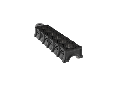 Inline 6 Cylinder Engine Block Keychain Modèles 3D en vedette