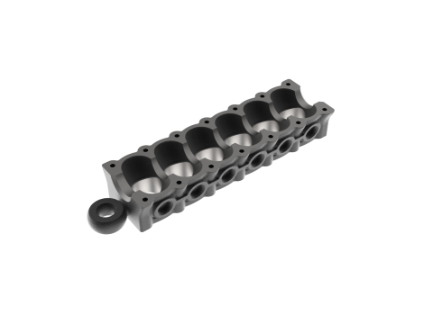 Inline 6 Cylinder Engine Block Keychain Modèles 3D en vedette