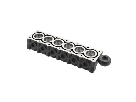 Inline 6 Cylinder Engine Block Keychain Modèles 3D en vedette