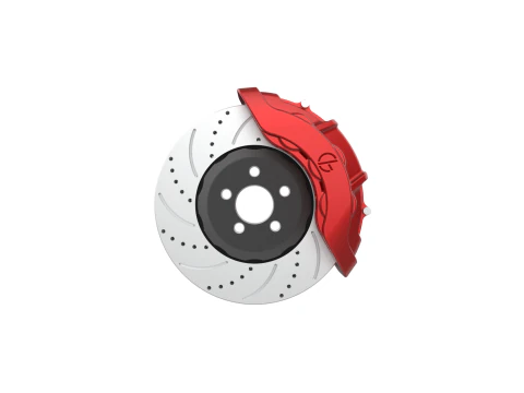 6 Piston Disk Brake Kit 3D Print Model