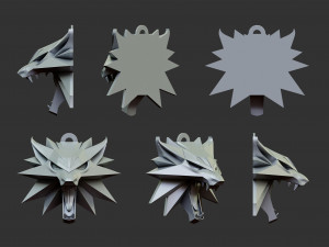 Witcher Wolf Necklace Modelo de impresión 3D