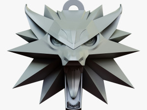 Witcher Wolf Necklace Modèles 3D en vedette