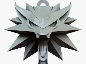 Witcher Wolf Necklace 3D Print Model