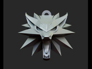 Witcher Wolf Necklace 3D Print Model