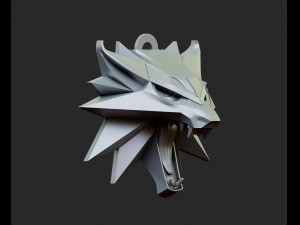 Witcher Wolf Necklace Modèles 3D en vedette