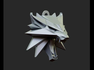 Witcher Wolf Necklace 3D Print Model