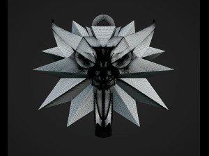 Witcher Wolf Necklace 3D Print Model