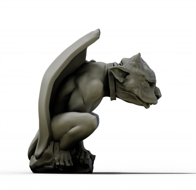 Gargoyle 3D प्रिंट मॉडल .c4d .max .obj .3ds .fbx .stl .blend 