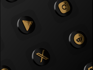 Social X Social media icons 3D-Modell