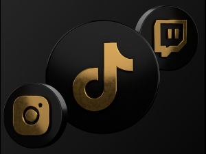 Social X Social media icons 3D-Modell