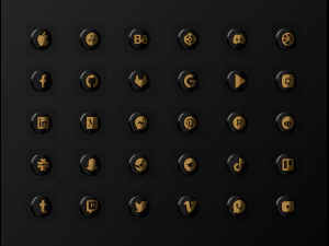 Social X Social media icons 3D Model