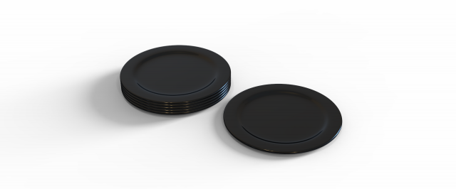 Plate and plates 3D 모델 .c4d .max .obj .3ds .fbx .stl .blend 