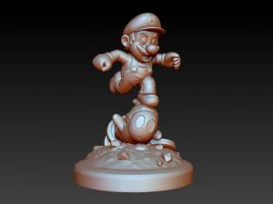 MARIO HITTING SHY GUY - SUPER MARIO FAN ART FIGURE 3D Print Model