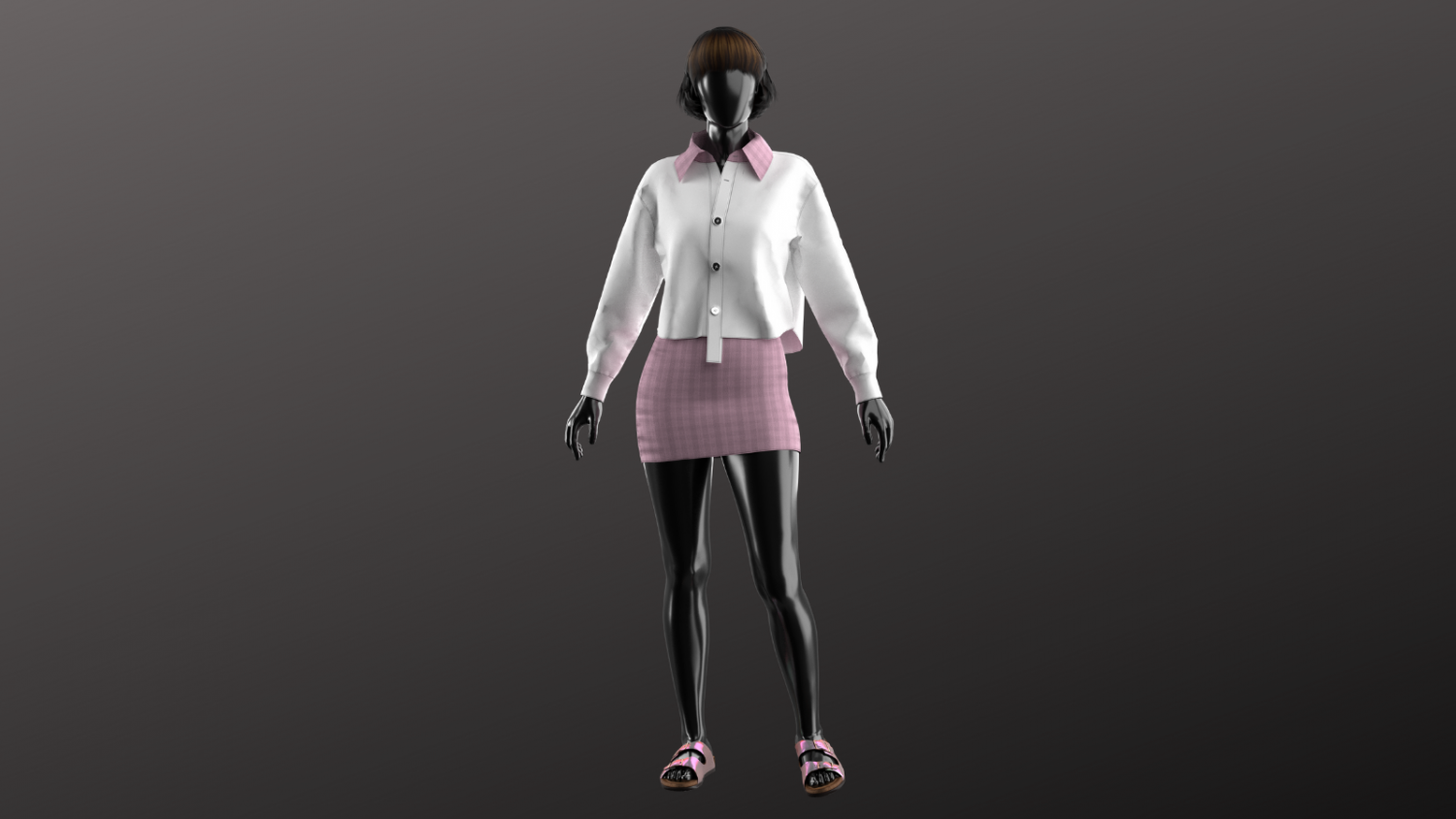 Female Streetwear Outfit 6 Marvelous Designer 3D model