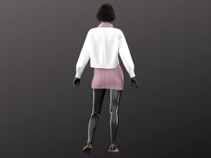 Crop Shirt and Mini Skirt Modeling in Clo3D - Marvelous Designer 3D Model
