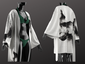 Kimono and Bikini Modeling in Clo3D - Marvelous Designer Modello 3D