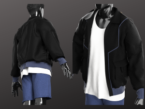 Man Streetwear Modeling in Clo3D - Marvelous Designer 3D Model