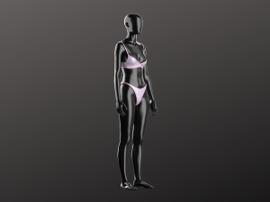 Woman Lingerie-Bikini Modeling in Clo3D - Marvelous Designer 3D Model