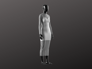 Woman Transparent Dress Modeling in Clo3D - Marvelous Designer 3D Модель