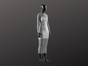 Woman Transparent Dress Modeling in Clo3D - Marvelous Designer 3D Model
