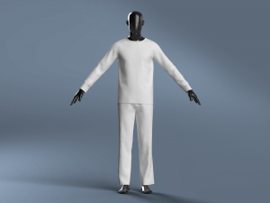 Men Basic Pyjamas Modeling in Clo3D - Marvelous Designer Modelo 3D