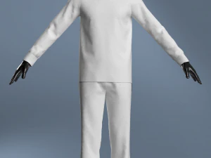 Modelagem de Pijama B&aacute;sico Masculino em Clo3D - Marvelous Designer Modelo 3D