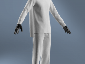 Men Basic Pyjamas Modeling in Clo3D - Marvelous Designer 3D Модель