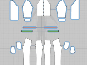 Modelagem de Pijama B&aacute;sico Masculino em Clo3D - Marvelous Designer Modelo 3D