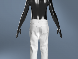 Man Basic Jean Modeling in Clo3D - Marvelous Designer 3D Model