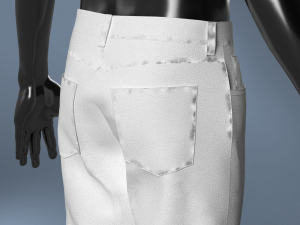 Man Basic Jean Modeling in Clo3D - Marvelous Designer 3D Model