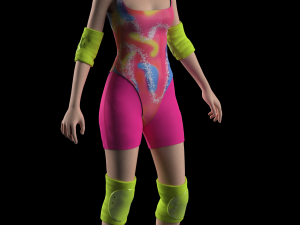 Barbie Movie Skate Ouitfit Modeling in Clo3D - Marvelous Designer 3D 모델