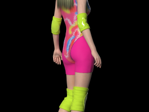 Barbie Movie Skate Ouitfit Modeling in Clo3D - Marvelous Designer 3D 모델