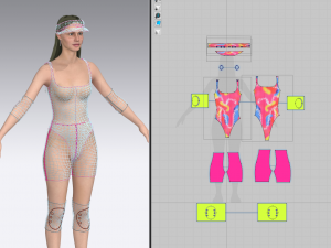Barbie Movie Skate Ouitfit Modeling in Clo3D - Marvelous Designer 3D 모델