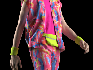 Barbie Movie Ken Skate Ouitfit Modeling in Clo3D - Marvelous Designer Model 3D