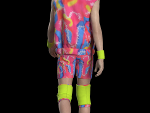 Barbie Movie Ken Skate Ouitfit Modeling in Clo3D - Marvelous Designer Model 3D
