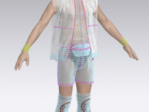 Barbie Movie Ken Skate Ouitfit Modeling in Clo3D - Marvelous Designer Model 3D
