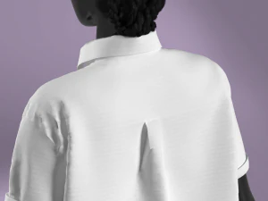 Woman Basic Shirt Dress Modeling in Clo3D - Marvelous Designer 3D Model