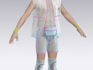 Barbie Ken Skate Ouitfits Modeling in Clo3D - Marvelous Designer 3D Model
