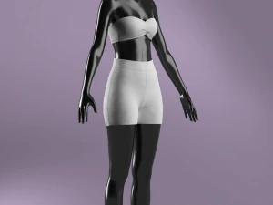 Woman Basic Set Modeling in Clo3D - Marvelous Designer 3D Model